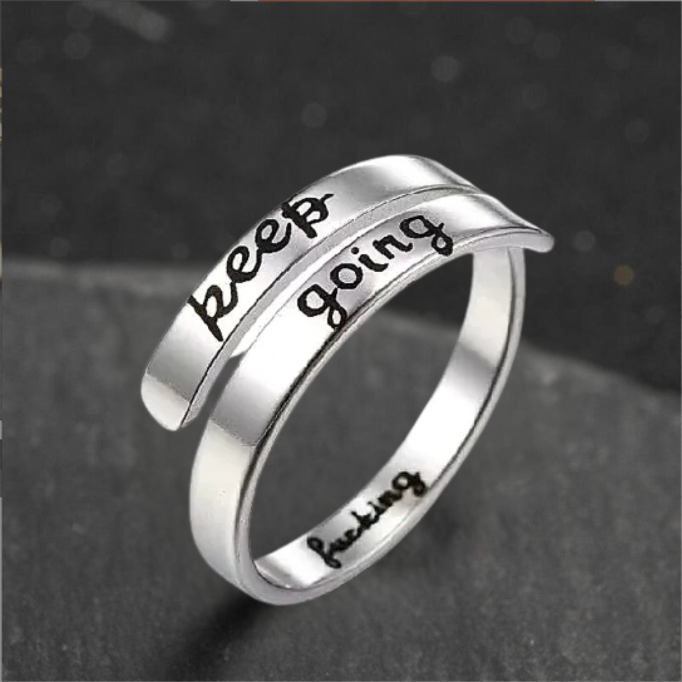 Keep Going Ring — Sterling Silver & Gold Tone