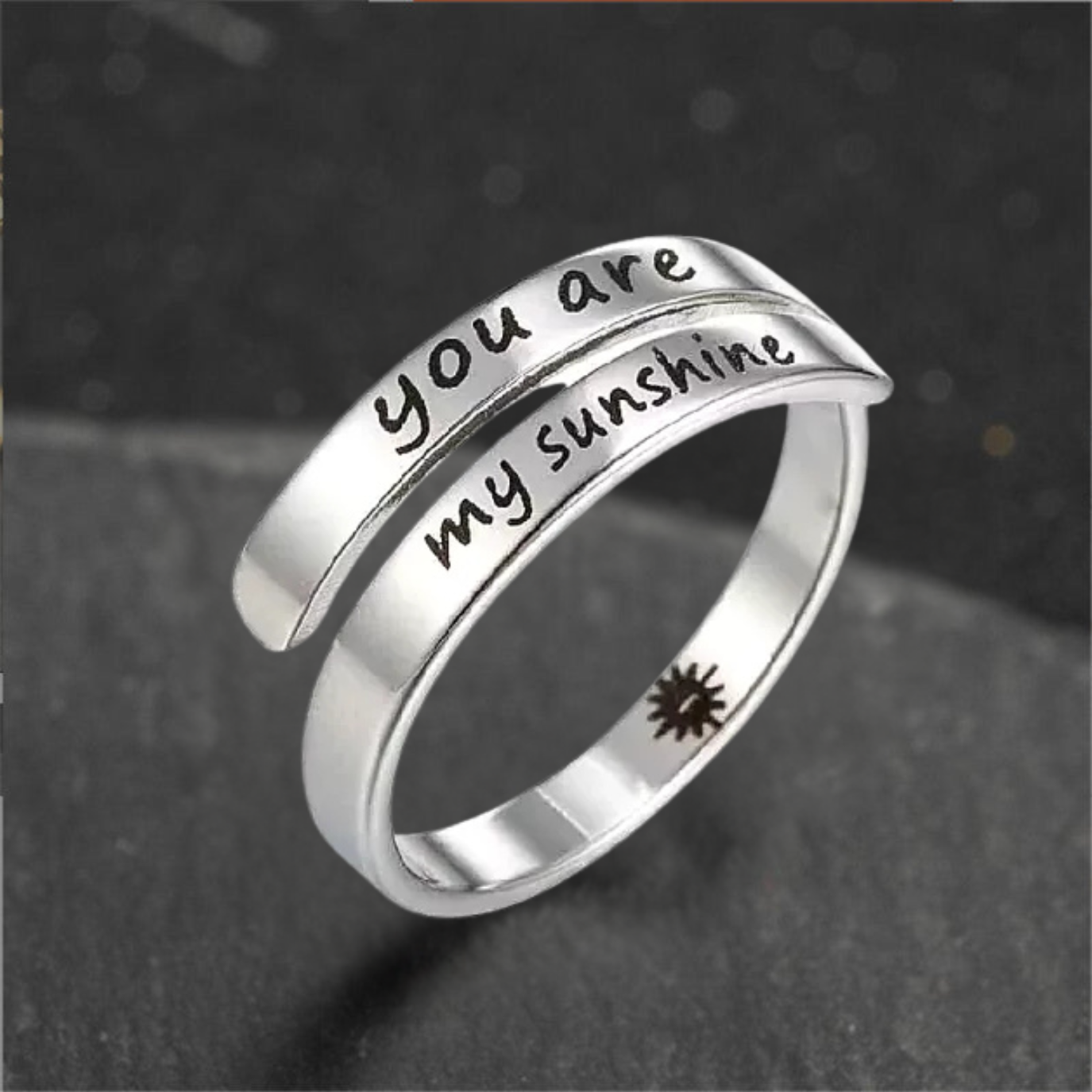 You Are My Sunshine Ring — Sterling Silver & Gold Tone