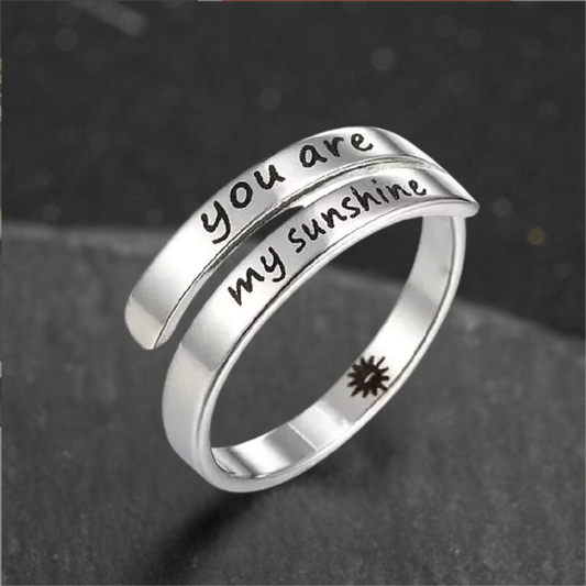 You Are My Sunshine Ring — Sterling Silver & Gold Tone