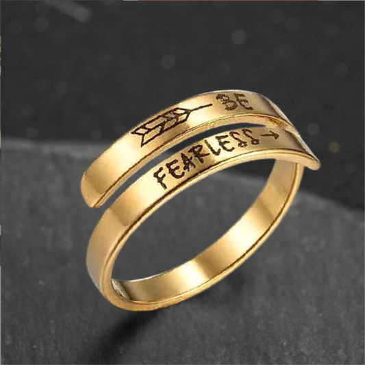Be Fearless Ring — Sterling Silver & Gold Tone