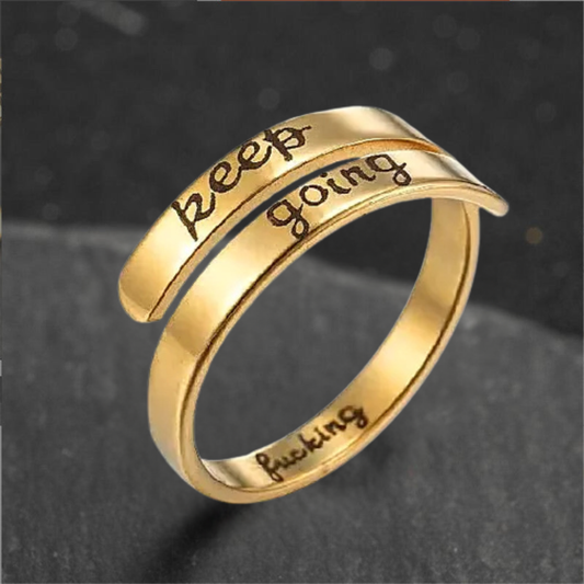 Keep Going Ring — Sterling Silver & Gold Tone