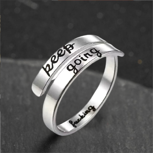 Keep Going Ring — Sterling Silver & Gold Tone